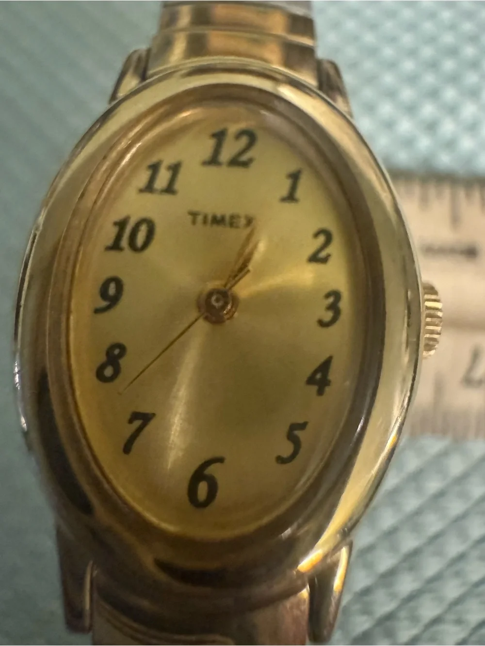 Timex Two-Tone Gold and Silver Oval Dial Bracelet Watch